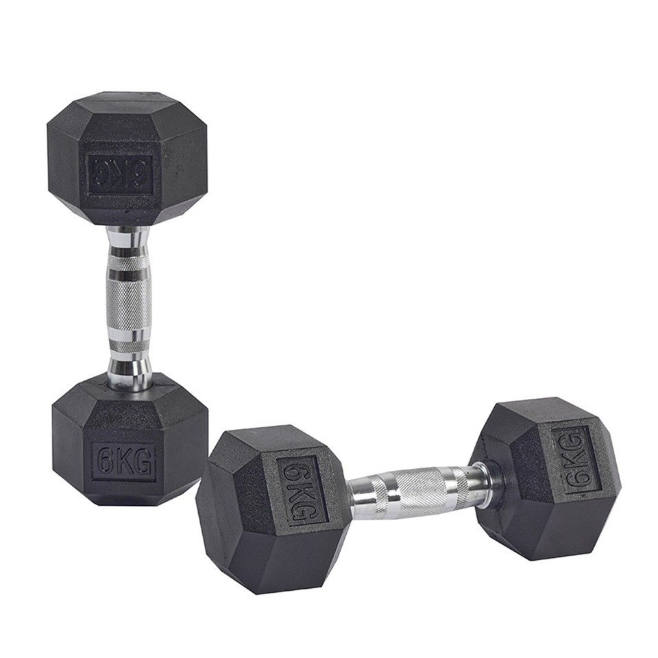 Rubber Hex Dumbbell Set With Rack Manufacturer